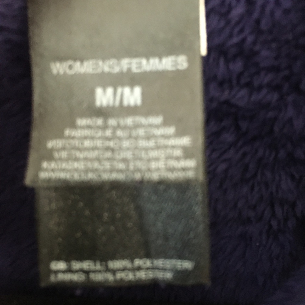 The North Face Fleece Full Zip Sweatshirt Medium Purple Fuzzy Casual Coz… - Picture 4 of 9